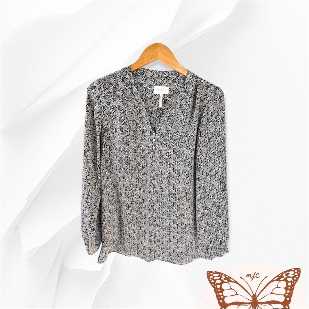 Laundry by Shelli Segal Patterned Top Size M